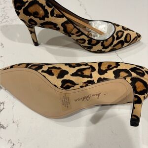 Sam Edelman Leopard Print Pointed Toe Kitten Heels - Tan/Black